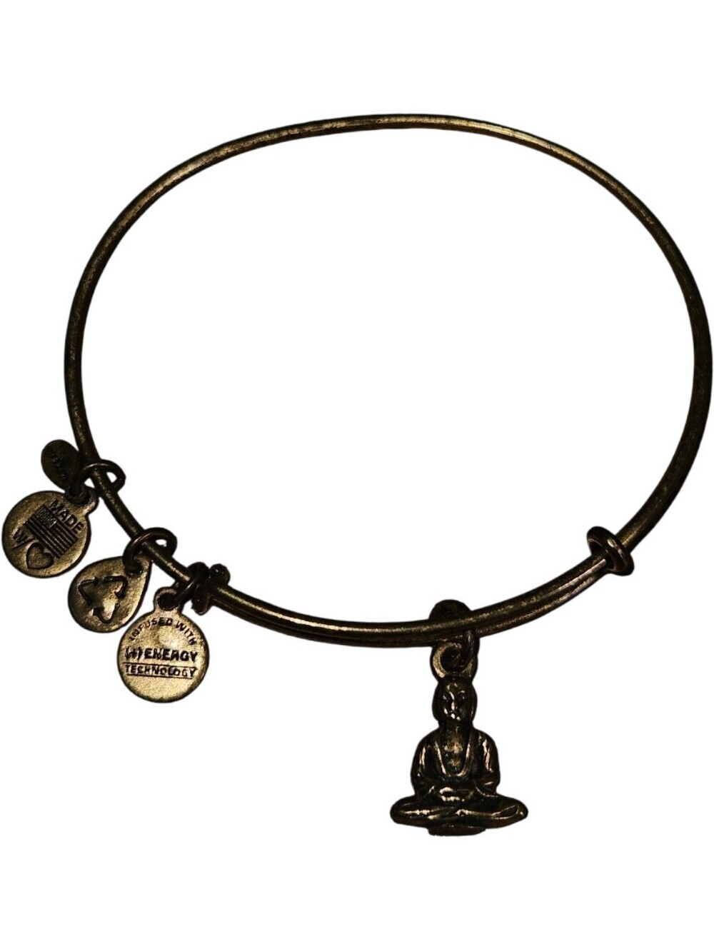 Alex & Ani Gold Buddha Charm Bangle Bracelet